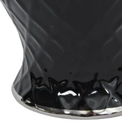 Libra Interiors Mayfair Black And Silver Ceramic Ginger Jar -Best Home Decor Store 704315 04