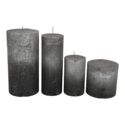 Libra Interiors Black And Silver Ombre Pillar Candle 10X20 Cm -Best Home Decor Store 704681 03