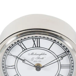 Libra Interiors Retro Carriage Mantel Clock In Nickel Finish -Best Home Decor Store 704836 380