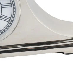 Libra Interiors Retro Carriage Mantel Clock In Nickel Finish -Best Home Decor Store 704836 381