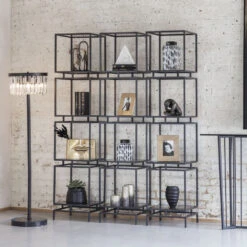 Libra Interiors Vertical Stripes Square Jar In Black And White -Best Home Decor Store 704852 464