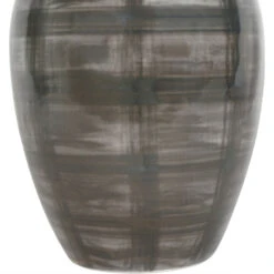 Libra Interiors Crosshatch Ceramic Ginger Jar In Grey -Best Home Decor Store 704855 484