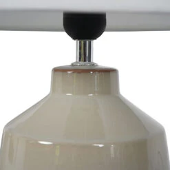 Libra Interiors Canterbury Soft Green Dipped Glaze Table Lamp With Ivory Coolie Shade -Best Home Decor Store 704858 497