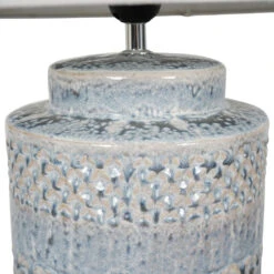 Libra Interiors Stormy Sky Glaze Table Lamp With Cream Drum Shade 13 Libra Interiors Stormy Sky Glaze Table Lamp With Cream Drum Shade -Best Home Decor Store 704862 514