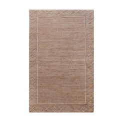 Libra Interiors Templin Hand Woven Jute & Wool Rug In Natural & Ivory 160x230cm