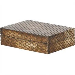 Libra Interiors Bone Carved Natural Finish Small Box -Best Home Decor Store 704988