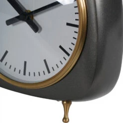 Libra Interiors Mid Century Style Aluminium Table Clock -Best Home Decor Store 704990 D