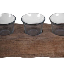 Libra Interiors Vintage Wood 5 Light Candle Holder -Best Home Decor Store 705073 02