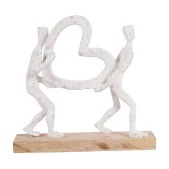 Libra Interiors Couple Holding Heart In White -Best Home Decor Store 705079 02
