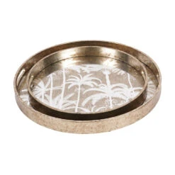 Libra Interiors Palm Tree Set Of 2 Decorative Trays -Best Home Decor Store 705371 02