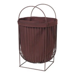 Broste Copenhagen Arlid Laundry Basket In Aubergine