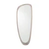 Olivia's Lesha Oak Veneer Teardrop Wall Mirror In Grey