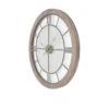 Olivia's Persia Natural Wood And Metal Round Wall Clock