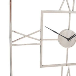 Olivia's Metal Square Wall Clock In Silver 9 Olivia's Metal Square Wall Clock In Silver -Best Home Decor Store 75 214 SI zz 002