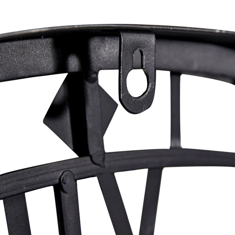 Olivia's Donnie Metal Round Skeleton Wall Clock In Black 6 Olivia's Donnie Metal Round Skeleton Wall Clock In Black - Image 6