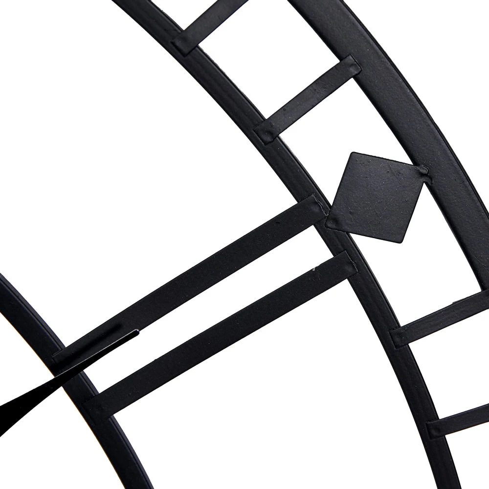 Olivia's Donnie Metal Round Skeleton Wall Clock In Black 8 Olivia's Donnie Metal Round Skeleton Wall Clock In Black - Image 8