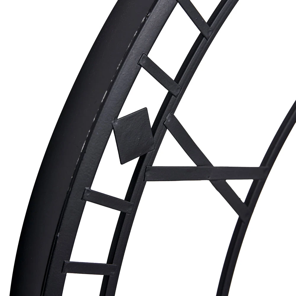 Olivia's Donnie Metal Round Skeleton Wall Clock In Black 9 Olivia's Donnie Metal Round Skeleton Wall Clock In Black - Image 9