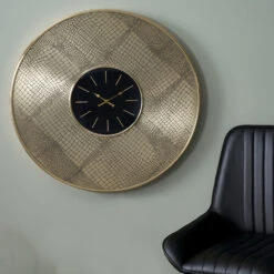 Olivia's Maggie Wall Clock In Brass Croc -Best Home Decor Store 75 235 zz 008