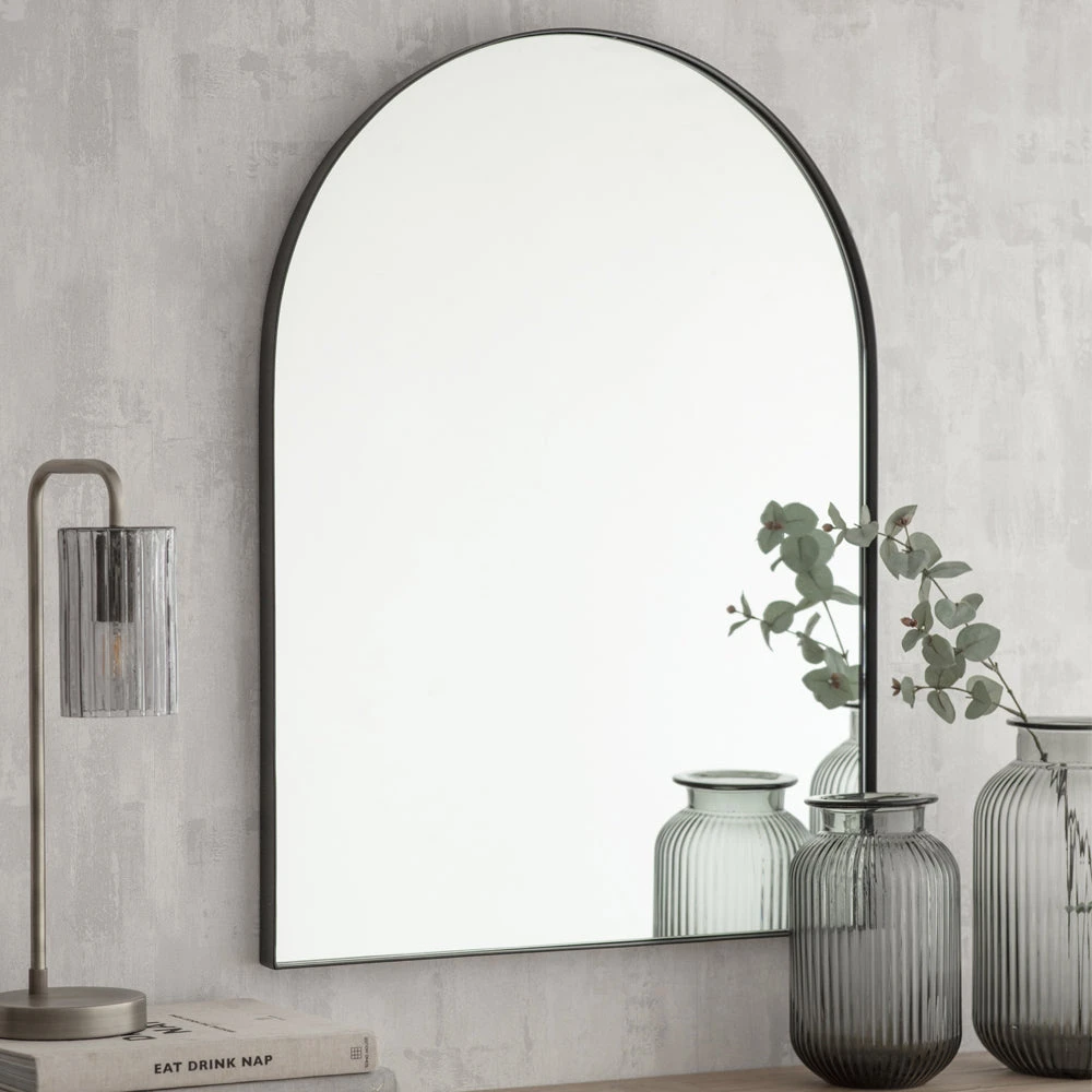 Garden Trading Arched Mirror In Black & Iron 1 Garden Trading Arched Mirror In Black & Iron