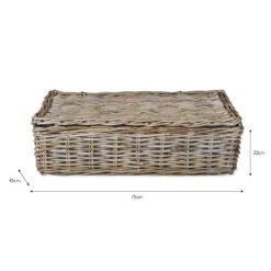 Garden Trading Large Rattan Bembridge Basket With Lid -Best Home Decor Store BARA33 04
