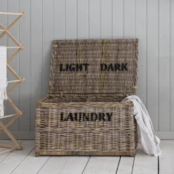 Garden Trading Dark And Lights Laundry Chest In Rattan