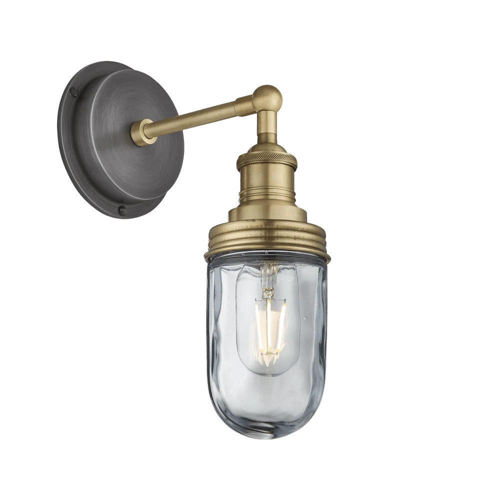 Industville Brooklyn Outdoor & Bathroom Wall Light - Brass 2 Industville Brooklyn Outdoor & Bathroom Wall Light - Brass - Image 2