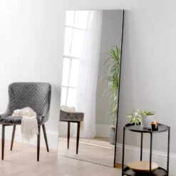 Olivia's Minimal Full Length Mirror In Black - 170x80cm