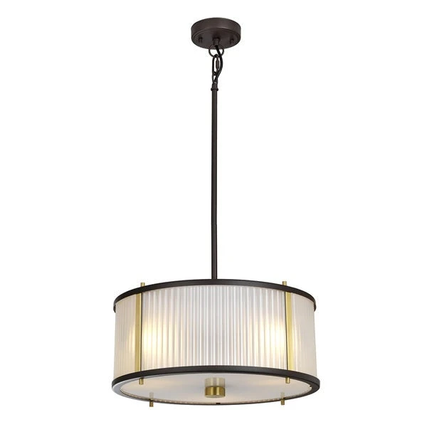 Elstead Corona 3 Light Pendant Museum Bronze Dark Brown Painted And Aged Brass 1 Elstead Corona 3 Light Pendant Museum Bronze Dark Brown Painted And Aged Brass