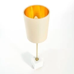 RV Astley Lindau Table Lamp White Marble And Antique Brass -Best Home Decor Store DSC05416 Edit