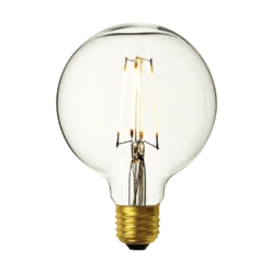 Industville Vintage LED Edison Bulb Old Filament Lamp - 7W E27 Globe G125 - Clear