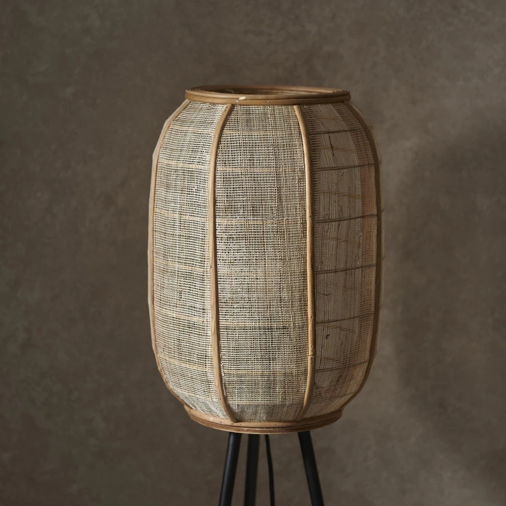 Gallery Interiors Zane Floor Lamp In Natural & Black 3 Gallery Interiors Zane Floor Lamp In Natural & Black - Image 3