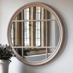 Gallery Interiors Eccleston Round Mirror In Natural 15 Gallery Interiors Eccleston Round Mirror In Natural -Best Home Decor Store GAL 5055299490068