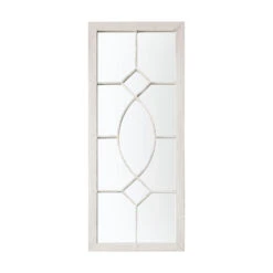 Gallery Interiors Clapham Outdoor Mirror In White