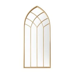 Gallery Interiors Kelby Outdoor Mirror In Gold