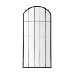 Gallery Interiors Kempsy Outdoor Mirror In Black