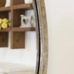 Olivia's Riga Bevelled Round Mirror In Silver - 80 X 80cm -Best Home Decor Store GL343 05