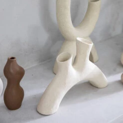 Gallery Interiors Sala Vase White -Best Home Decor Store GalleryInteriorsSalaVaseWhite