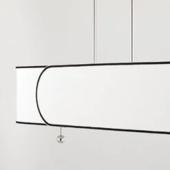 Hudson Valley Lighting Zara Brass Base And White W/Black Trim Shade Pendant -Best Home Decor Store H381701L AGB CE 11