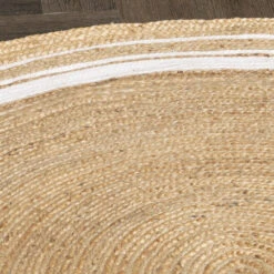 Native Home Striped Round Jute Rug 150 Cm -Best Home Decor Store J RSTRIPE 150 1