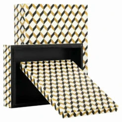 Richmond Interiors Frences Set Of 2 Storage Boxes In Gold -Best Home Decor Store JB 0039 9 1024x1024 1