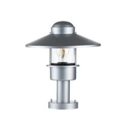 Elstead Lighting Klampenborg 1 Light Pedestal Light In Silver -Best Home Decor Store KLAMPENBORG PED SIL 4