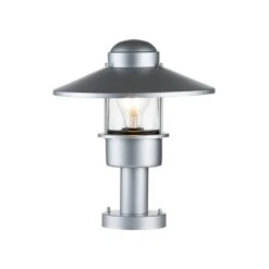 Elstead Lighting Klampenborg 1 Light Pedestal Light In Silver