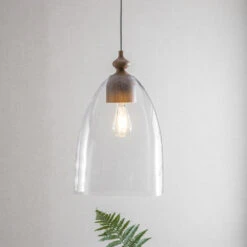 Garden Trading Large Bloomsbury Pendant Light In Ash