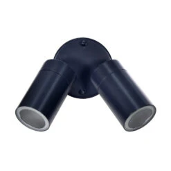 Garden Trading Bodnant Outdoor Double Wall Light In Carbon Aluminium