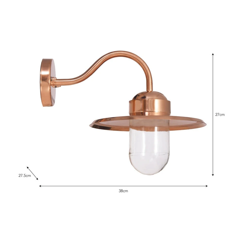 Garden Trading Howick Outdoor Wall Light In Raw Copper 4 Garden Trading Howick Outdoor Wall Light In Raw Copper - Image 4