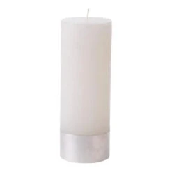Libra White Rustica Pillar Candle 7x19cm | Outlet