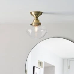 Olivia's Isabella Ceiling Light In Brass & Clear Glass | Outlet -Best Home Decor Store LIGHT CEILING 704369 4 c611d219 ce35 45d8 a6cf 1cde550c190c