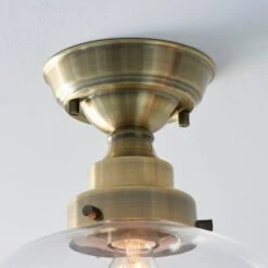 Olivia's Isabella Ceiling Light In Brass & Clear Glass | Outlet -Best Home Decor Store LIGHT CEILING 704369 5 e06f868d ba58 4545 a3c6 6819c3f9d0c6