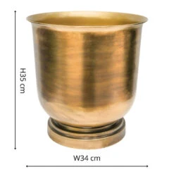 Ivyline Outdoor Hampton Antique Bronze Metal Urn -Best Home Decor Store OHABRMU28 08