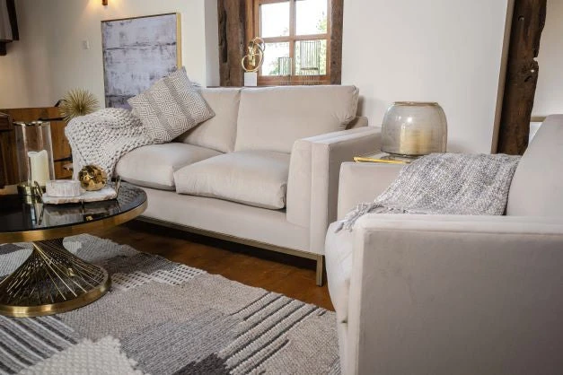 Light & Living Damili Rhombus Print Square Cushion Black White 3 Light & Living Damili Rhombus Print Square Cushion Black White - Image 3